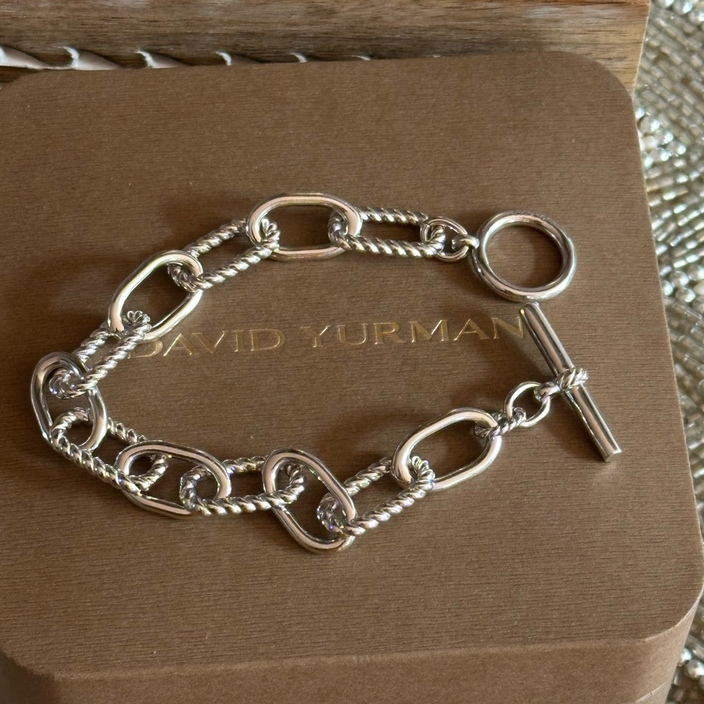David Yurman Silver Chain Link Bracelet NWTB - Picture 2 of 16